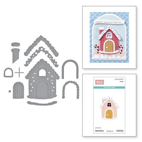 Spellbinders - Gingerbread House Etched Dies from the Candy Christmas Collection by Stamperia