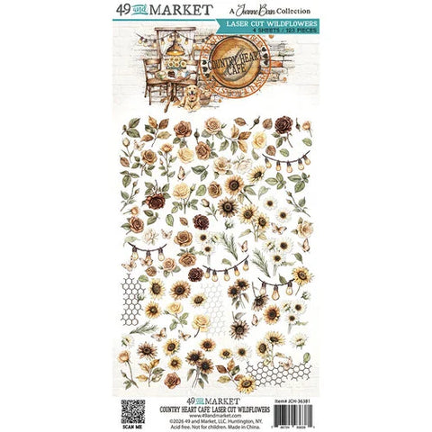49 & Market - Country Heart Cafe - Laser Cut Wildflowers