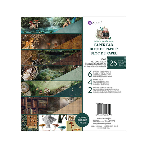 Prima - Nature Academia Collection- 6x6 Paper Pad with 26 sheets