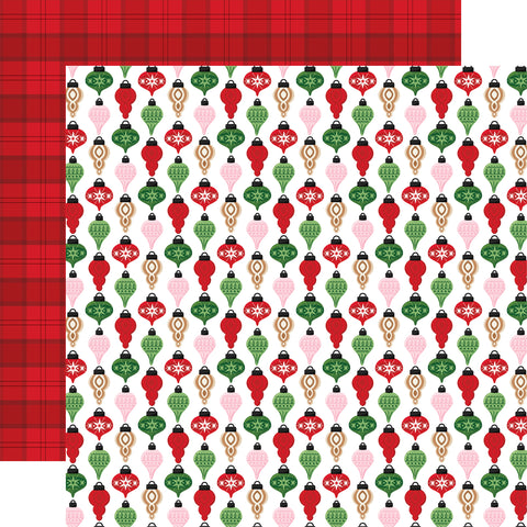 Echo Park - Santa's Christmas Delivery - 12x12 Single Sheets - Holiday Ornaments