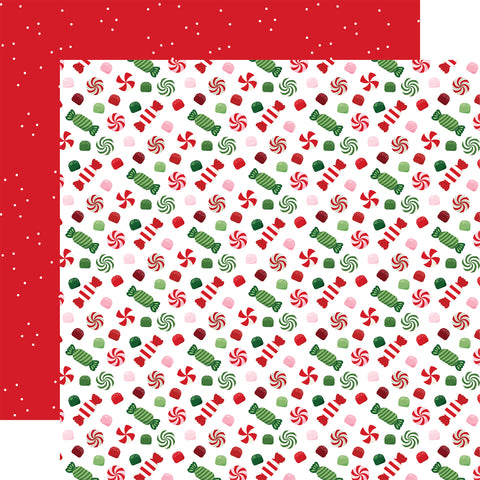 Echo Park - Santa's Christmas Delivery - 12x12 Single Sheets - Sweet As Sugar Candies