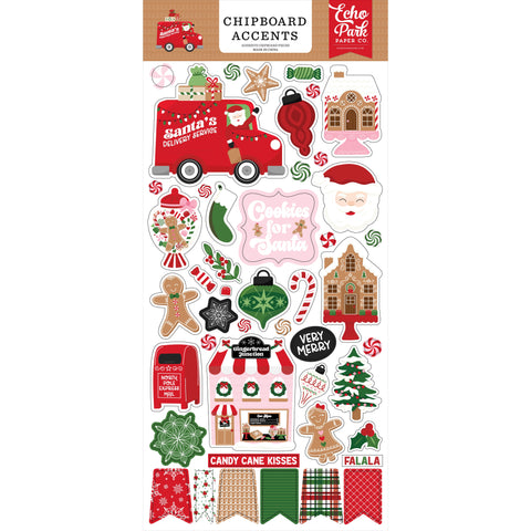 Echo Park - Santa's Christmas Delivery - Chipboard Accents
