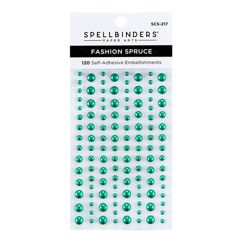 Spellbinders - Embellishments - Pearl Dots - Self Adhesive / Fashion Spruce