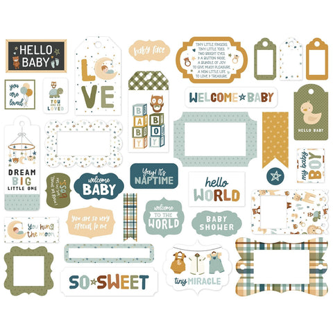 Echo Park - Special Delivery Baby Boy - Frames & Tags