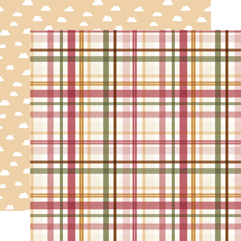 Echo Park - Special Delivery Baby Girl - 12x12 Single Sheet / Loved Girl Plaid