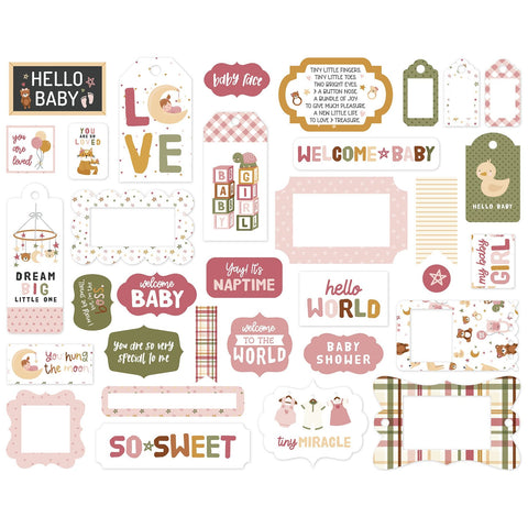 Echo Park - Special Delivery Baby Girl - Frames & Tags