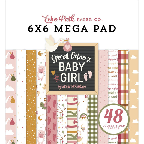 Echo Park - Special Delivery Baby Girl - Card Makers 6x6 Mega Pad