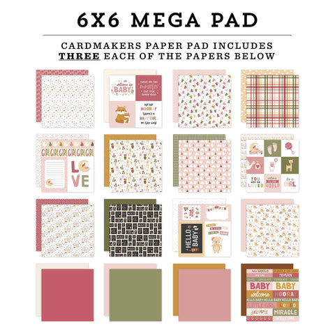 Echo Park - Special Delivery Baby Girl - Card Makers 6x6 Mega Pad