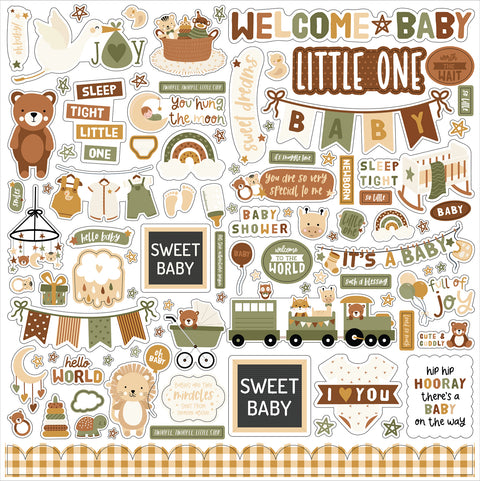 Echo Park - Special Delivery Baby - 12x12 Element Sticker Sheet