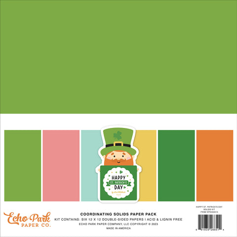 Echo Park - Happy St Patrick's Day - 12x12 Coordinating Solids Kit