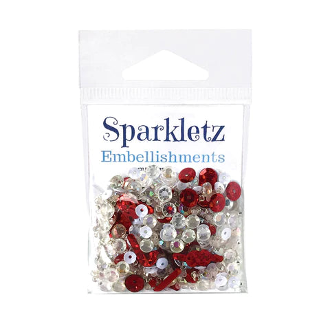 Buttons Galore & More - Shaker Embellishments - Sparkletz - Peppermint Stix / SPK145