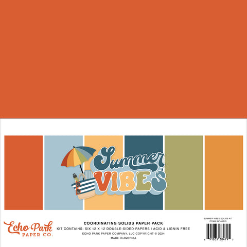 Echo Park - Summer Vibes - 12x12 Coordinating Solids Kit