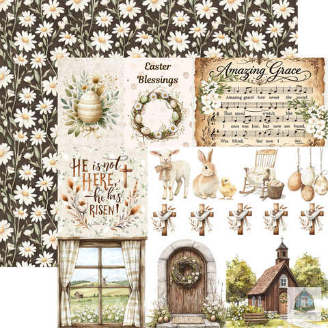 Country Craft Creations -  Be Still 12x12 Single Sheet #1 Cut A Part Sheet