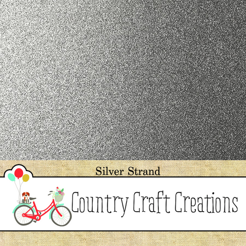 Artisan Glamour Cardstock - No Shed Glitter / Silver Strand 12x12 Single Sheets