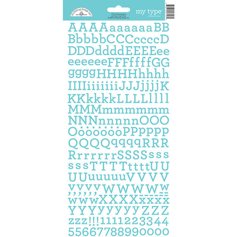 Doodlebug - My Type Alphabet Stickers - Swimming Pool