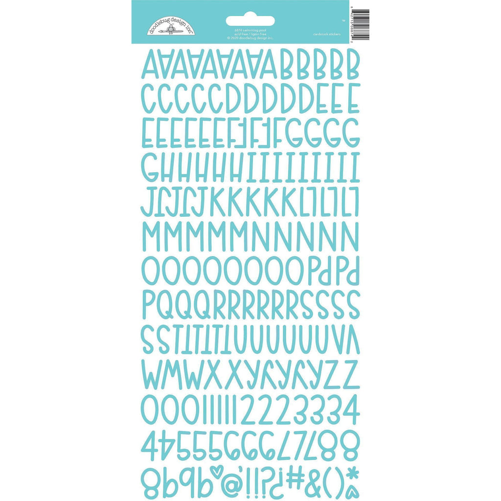 Doodlebug - Sunshine Alphabet Stickers - Swimming Pool