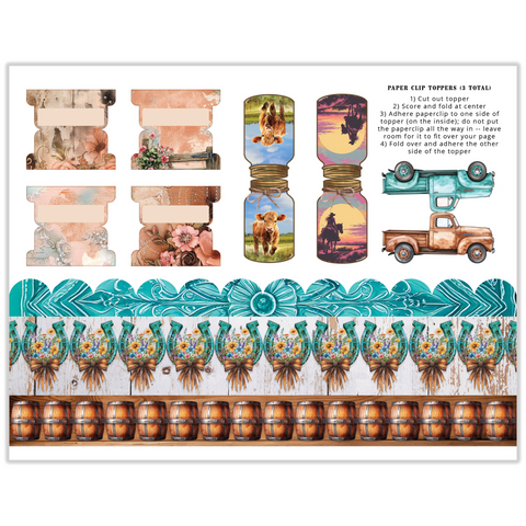 Country Craft Creations - The Cowgirl Way Junk Journal Companion Pack