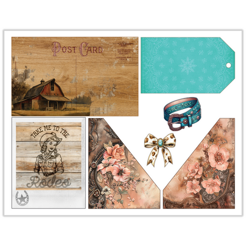Country Craft Creations - The Cowgirl Way Junk Journal Companion Pack