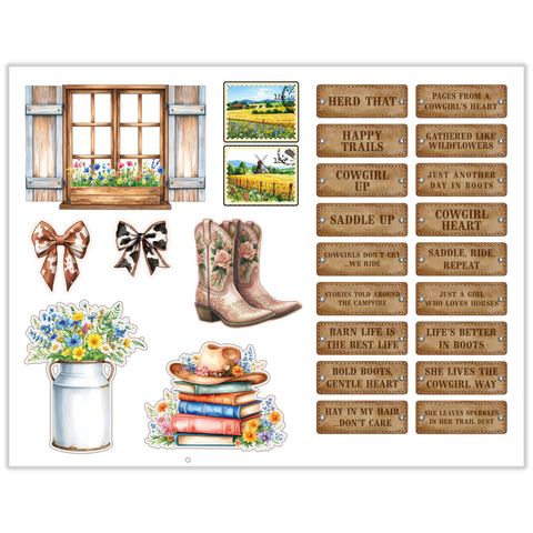 Country Craft Creations - The Cowgirl Way Junk Journal Companion Pack
