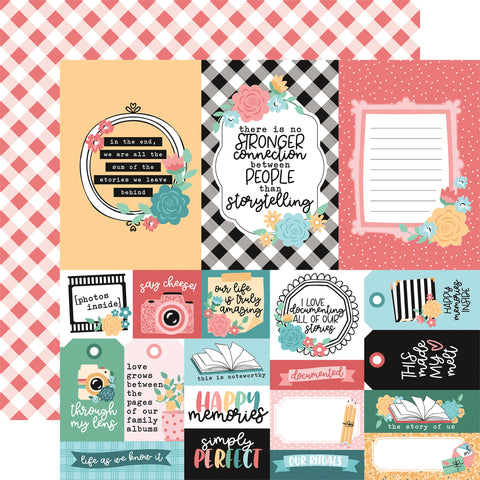 Echo Park - Telling Our Story - 12x12 Single Sheet / Multi Journaling Cards
