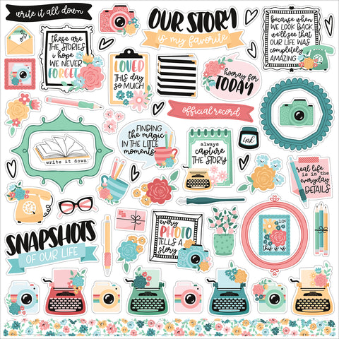 Echo Park - Telling Our Story - 12x12 Element Sticker Sheet