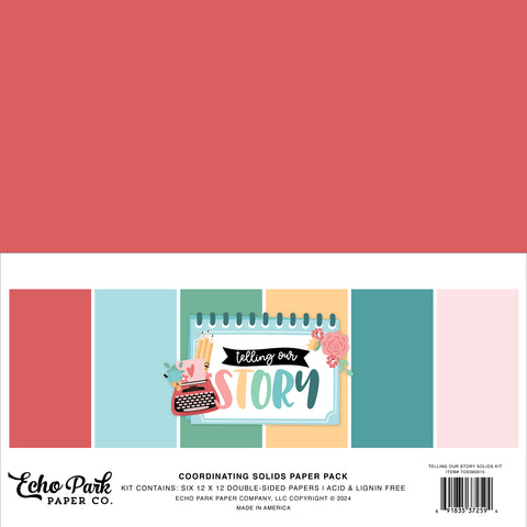 Echo Park - Telling Our Story - 12x12 Coordinating Solids Kit