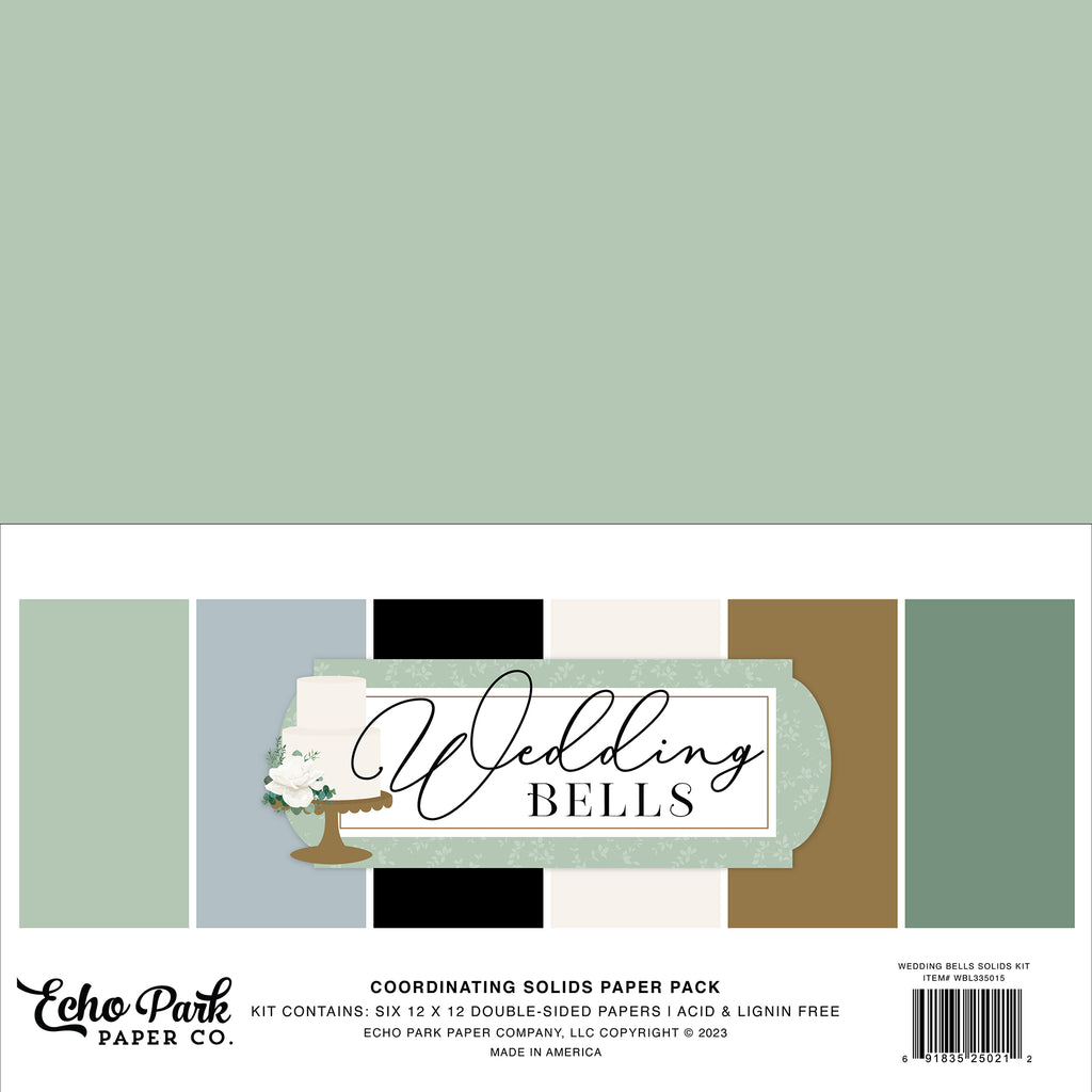 Echo Park - Wedding Bells - 12x12 Coordinating Solids Kit