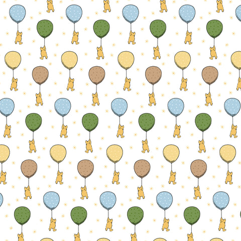 Echo Park - Winnie The Pooh Baby - 12x12 Patterned Paper - Baby On The Way Balloons