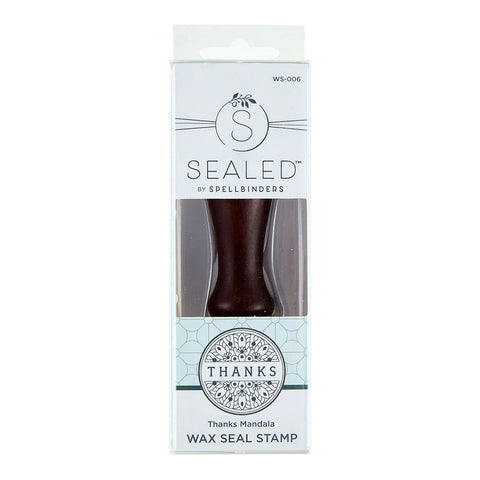 Spellbinders - The Sealed by Spellbinders Collection / Wax Seal Stamp / Thanks Mandala
