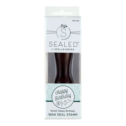 Spellbinders - The Sealed by Spellbinders Collection / Wax Seal Stamp / Sweet Happy Birthday