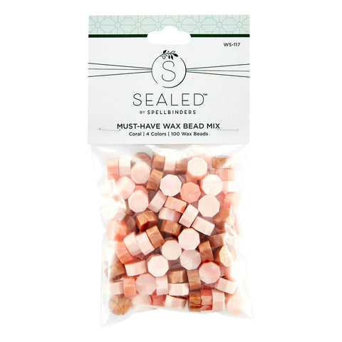 Spellbinders - The Sealed by Spellbinders Collection / Must-Have Wax Bead Mix / Coral