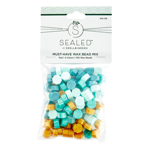 Spellbinders - The Sealed by Spellbinders Collection / Must-Have Wax Bead Mix / Teal
