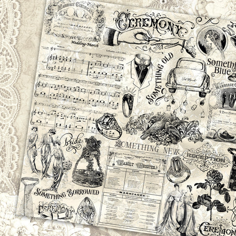 Country Craft Creations - Here Comes the Bride 12x12 Single Sheets / #6