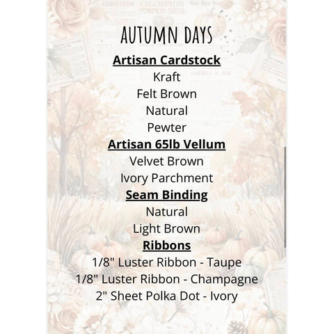 Country Craft Creations - Autumn Days - 8x8 Collection Pack
