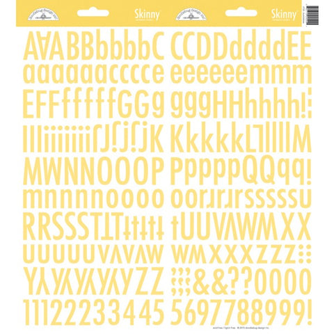 Doodlebug - Skinny Alphabet Stickers - Bumblebee