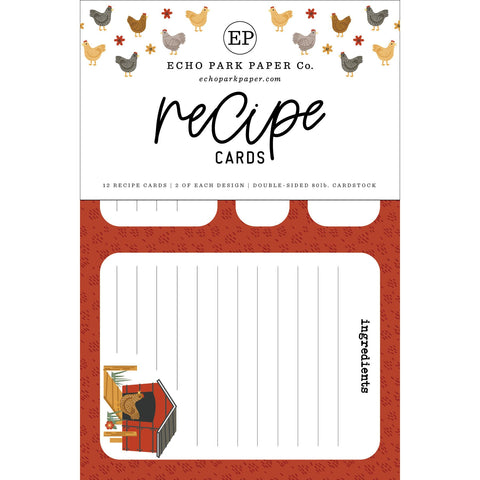 Echo Park - Chickens Recipe Cards
