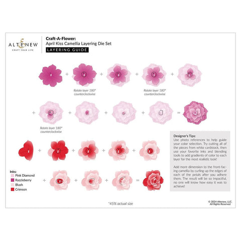 Altenew - Craft-A-Flower: April Kiss Camellia Layering Die Set