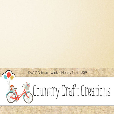 Artisan Cardstock Color Palette - 100 lb Twinkle Cardstock - Honey Gold - Single Sheet #39