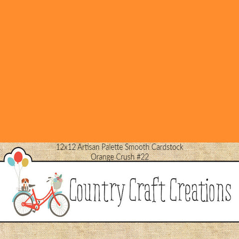 Artisan Cardstock Color Palette - Smooth Cardstock - Orange Crush #22 - Single Sheet