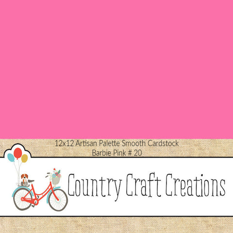 Artisan Cardstock Color Palette - Smooth Cardstock - Barbie Pink #20 - Single Sheet