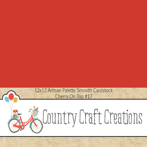 Artisan Cardstock Color Palette - Smooth Cardstock - Cherry On Top #17 - Single Sheet