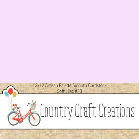 Artisan Cardstock Color Palette - Smooth Cardstock - Soft Lilac #33 - Single Sheet