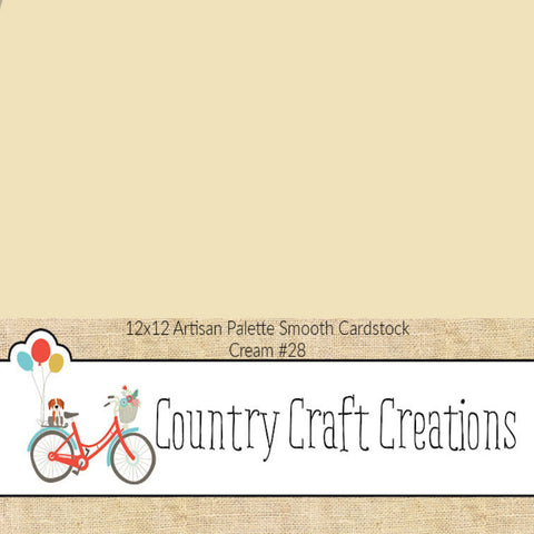 Artisan Cardstock Color Palette - Smooth Cardstock - Cream #28 - Single Sheet
