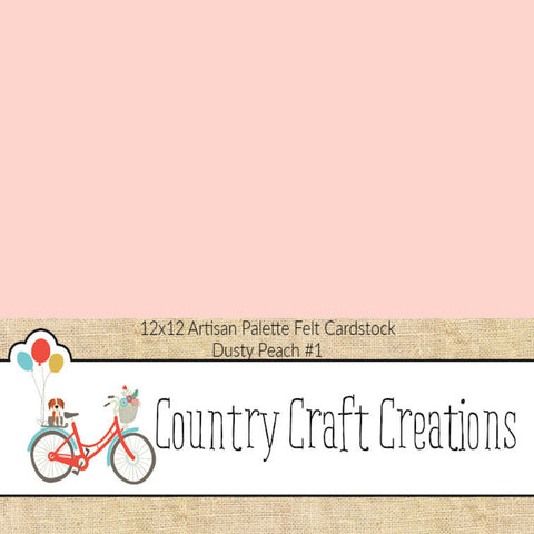 Artisan Cardstock Color Palette - Felt Cardstock - Dusty Peach #1 - Single Sheet