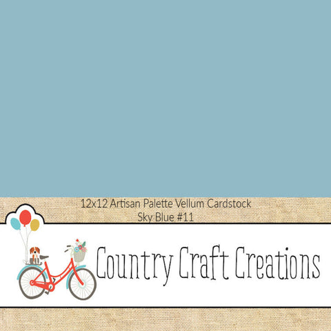 Artisan Cardstock Color Palette - Smooth Cardstock - Sky Blue #11 - Single Sheet