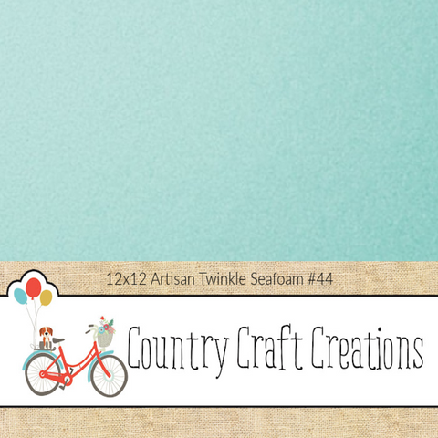 Artisan Cardstock Color Palette - 100 lb Twinkle Cardstock -Seafoam - Single Sheet #44