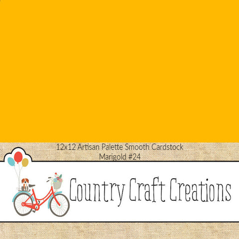 Artisan Cardstock Color Palette - Smooth Cardstock - Marigold #24 - Single Sheet