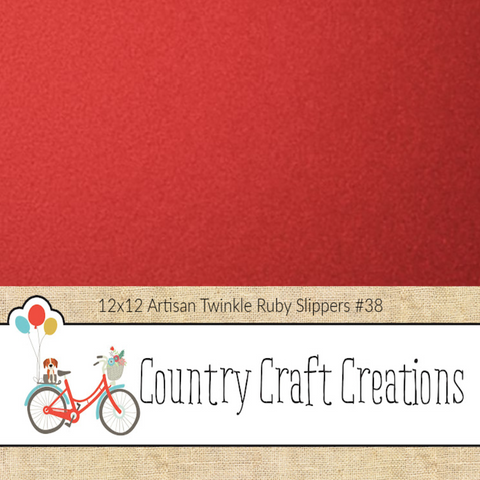 Artisan Cardstock Color Palette - 100 lb Twinkle Cardstock - Ruby Slippers - Single Sheet #38