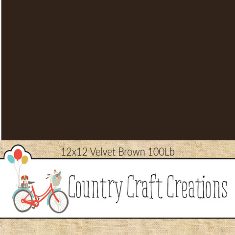 Artisan Cardstock - Velvet Brown 100 LB- 12x12 SINGLE Sheet