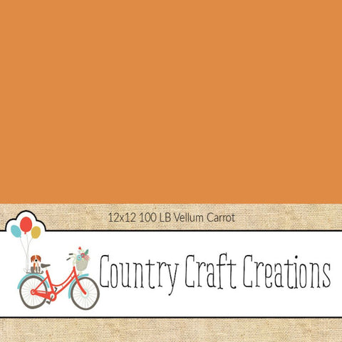 Artisan Cardstock - 100lb - Carrot - 12x12 - 25 Pack - Limited Edition